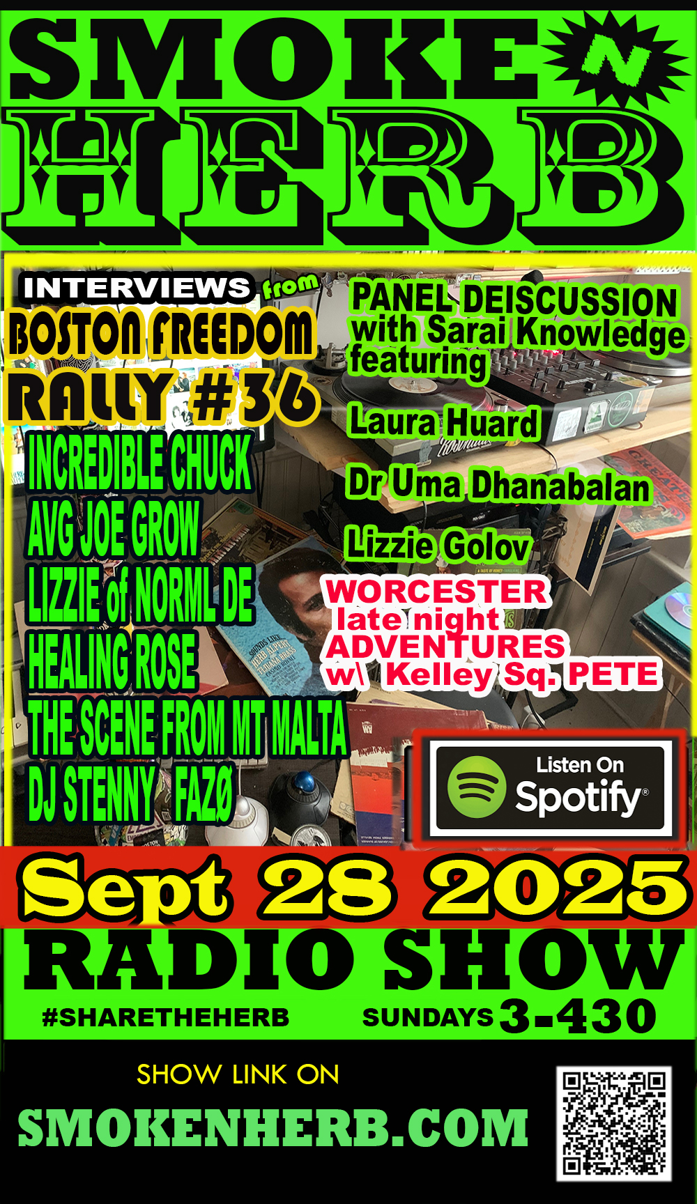 Smoke N Herb Radio Show ..ˆnterviews from Boston Freedom Rally 2025